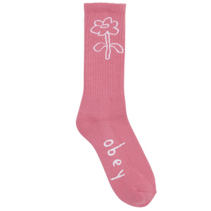 Obey Spring Flower Socks Vintage Pink 100260175 PIN - APLAZE
