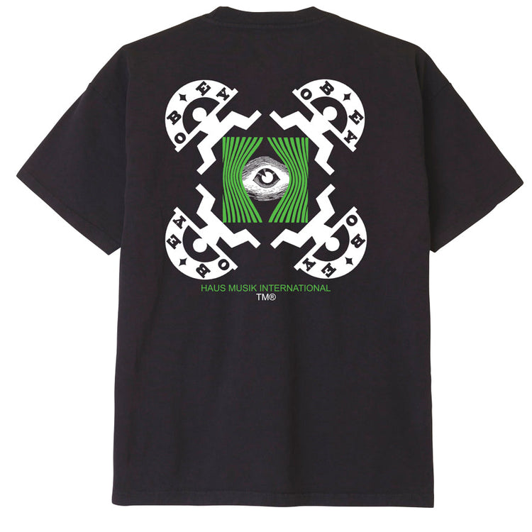 Obey Haus Musick Heavyweight T-Shirt Off Black 166913422 OBK - APLAZE