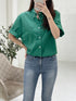 Tommy Hilfiger Men's Maxwell Shirt Short Sleeve Classic Fit Shirt Echos Of Green 78J3904 321