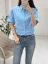 Tommy Hilfiger Men's Maxwell Shirt Short Sleeve Classic Fit Shirt Sleepy Blue 78J3904 430