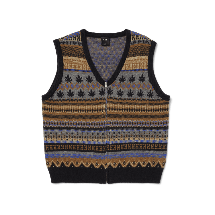 Huf Gilbert Sweater Vest Multi KN00472 MUL - APLAZE