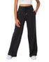 Champion Women's Classic Fleece Wide-Leg Pants, C Logo, 31" Black ML1192 586GRB 001