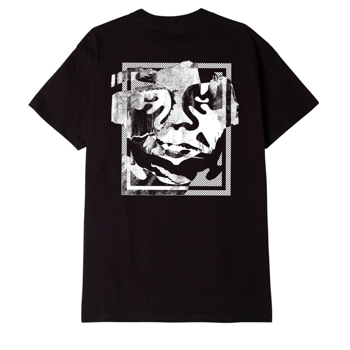 Obey Torn Icon Face Classic T-Shirt Black 165263406 BLK - APLAZE