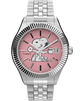 Timex Legacy x Peanuts 34mm Stainless Steel Bracelet Watch Silver-Tone/Silver-Tone/Pink TW2V47400VQ