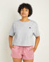 Champion Womens Heritage Cropped T-Shirt C Logo Silver Grey WL956 551260 2UC