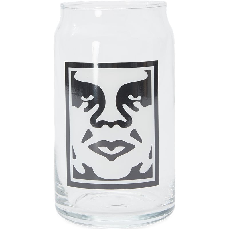 Obey Icon Drinking Glass Clear 100040000 CLR - APLAZE