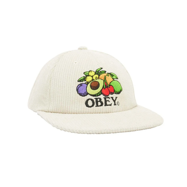 Obey Fruits Vi Panel Snapback Unbleached 100580337 UBL - APLAZE