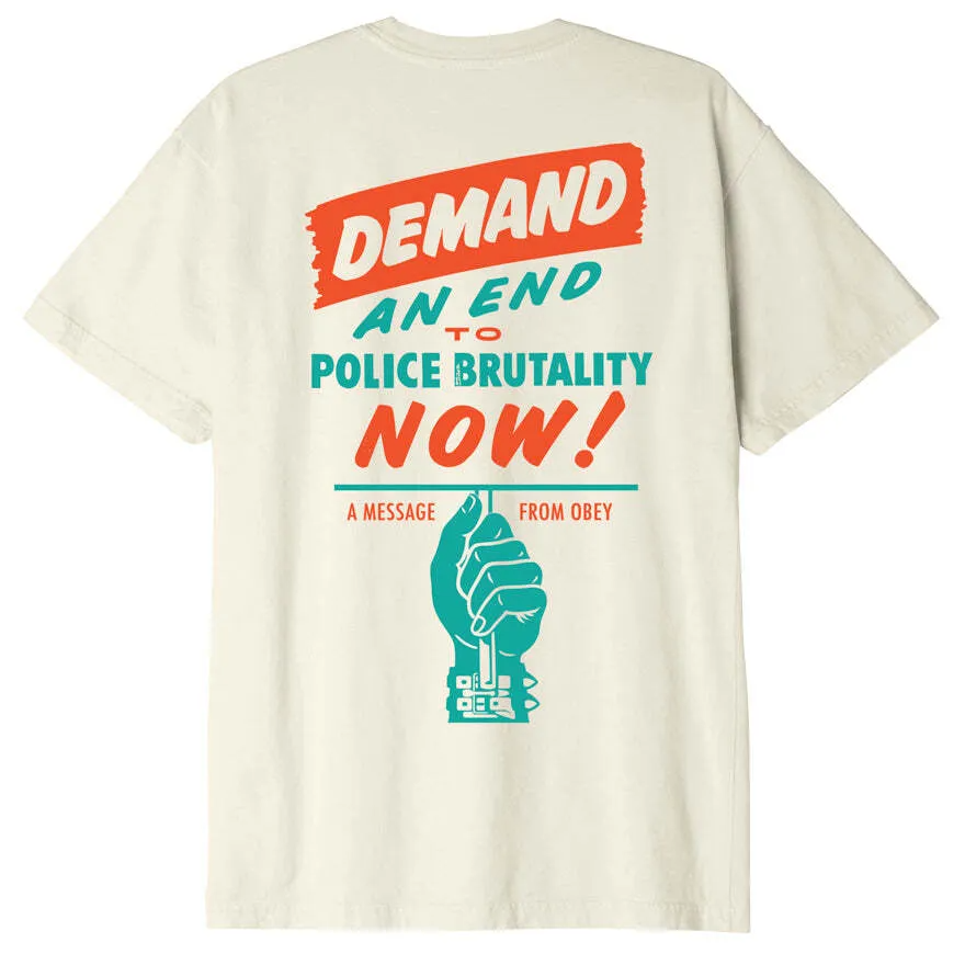 Obey End Police Brutality Organic T-Shirt Sago 163003408 SGO - APLAZE