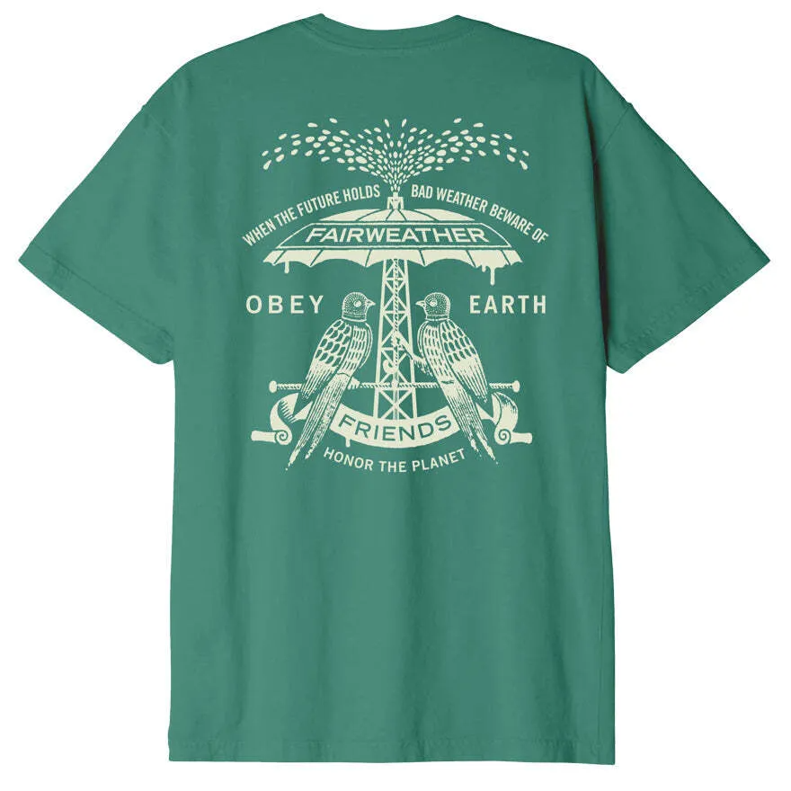 Obey Fariweather Friends Organic T-Shirt Palm Leaf 163003433 PLF - APLAZE