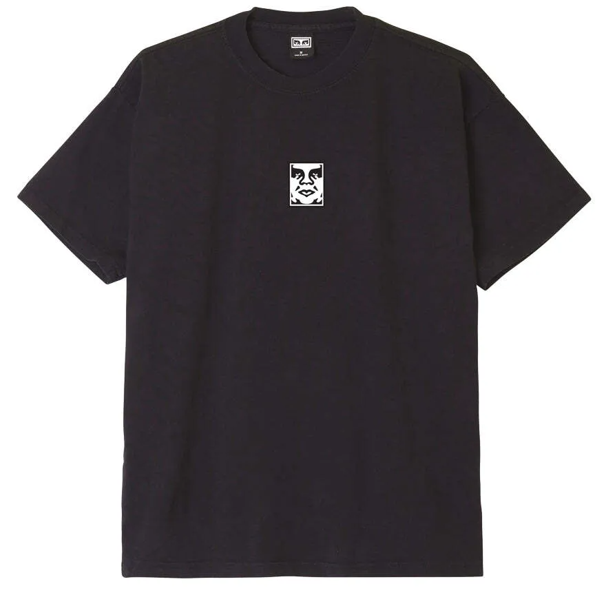Obey Icon Heavyweight T-Shirt Off Black 166913013 OBK - APLAZE