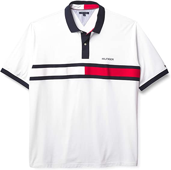 Tommy Hilfiger Men's Holly Custom Fit SS Polo T-Shirt White 78D4748 11