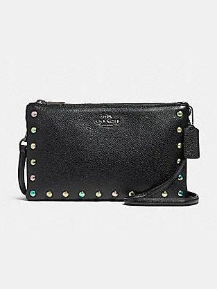 Coach Lyla Crossbody With Hologram Lacquer Rivets Black F24467