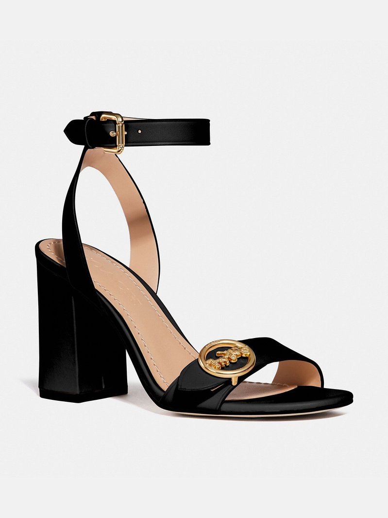 Coach Women s Maddi 85 Leather Sandal Black FG3484