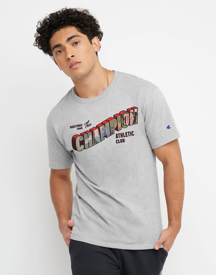 Champion Classic Graphic Champion Gray Oxford Greetings GT23H T-shirt