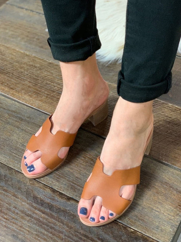 Steve Madden Women's Kelsie Sandal Cognac Leather KELS02S1