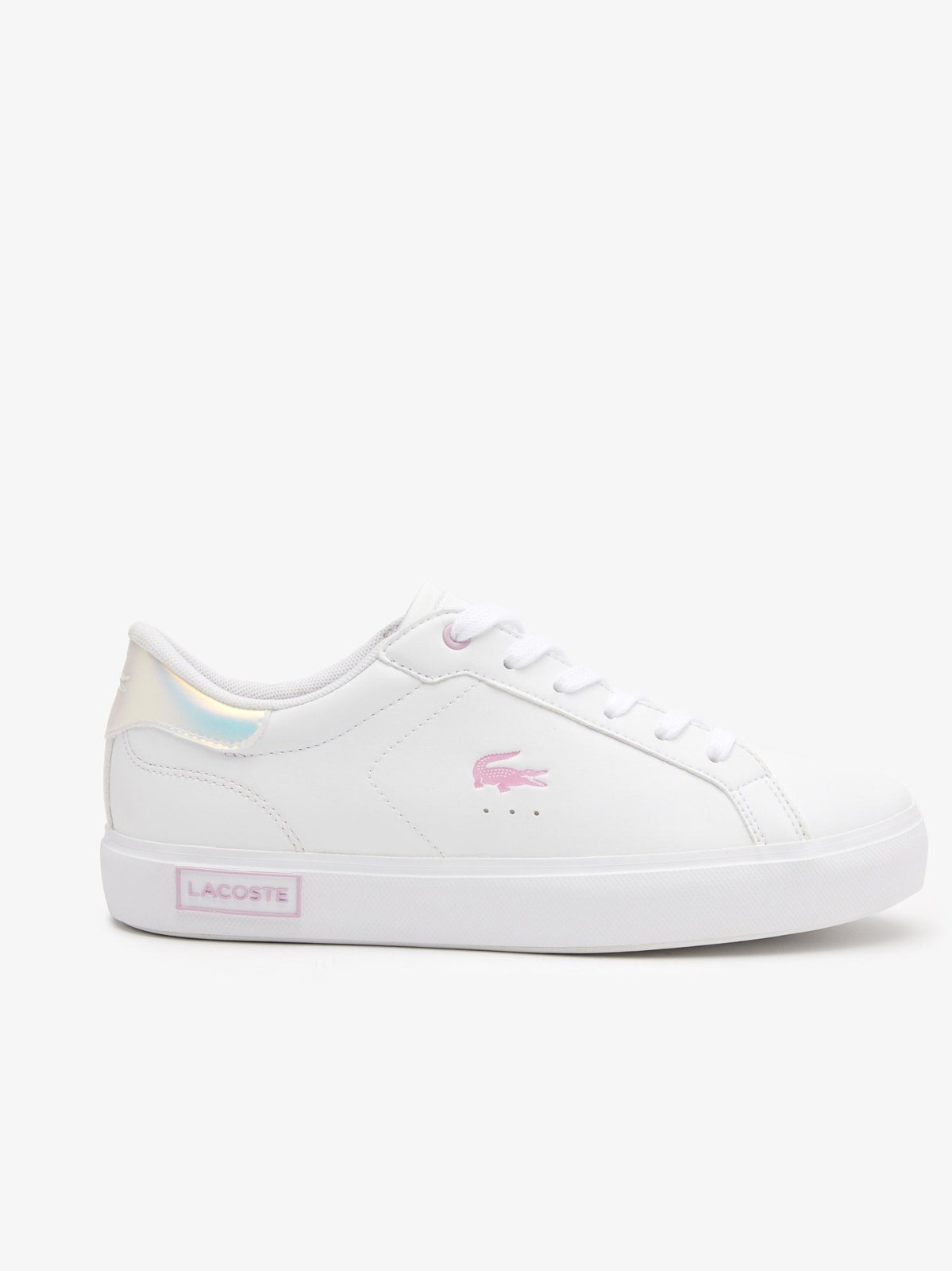 Lacoste Juniors Powercourt Synthetic Trainers White/White 44SUJ0018 21g 5