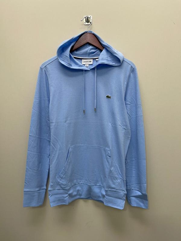 Lacoste Mens Hooded Cotton Jersey Sweatshirt Blue TH9349 FSL
