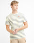 Champion Men's Classic Slub Stripe T-shirt Chalk White/Cool Slate Grey T74695 407D55 AAOP