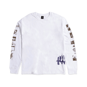 Huf Mens Outer Limits Long Sleeve T-Shirt White TS01934 WHT - APLAZE