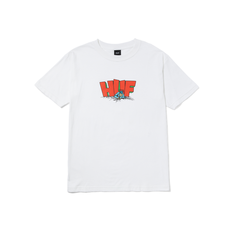 Huf Mens The Drop Short Sleeve T-Shirt White TS01960 WHT - APLAZE
