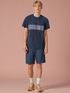 Tommy Hilfiger Men's Chest Stripe Short Sleeve T-Shirt Navy 78J2476 410 T9