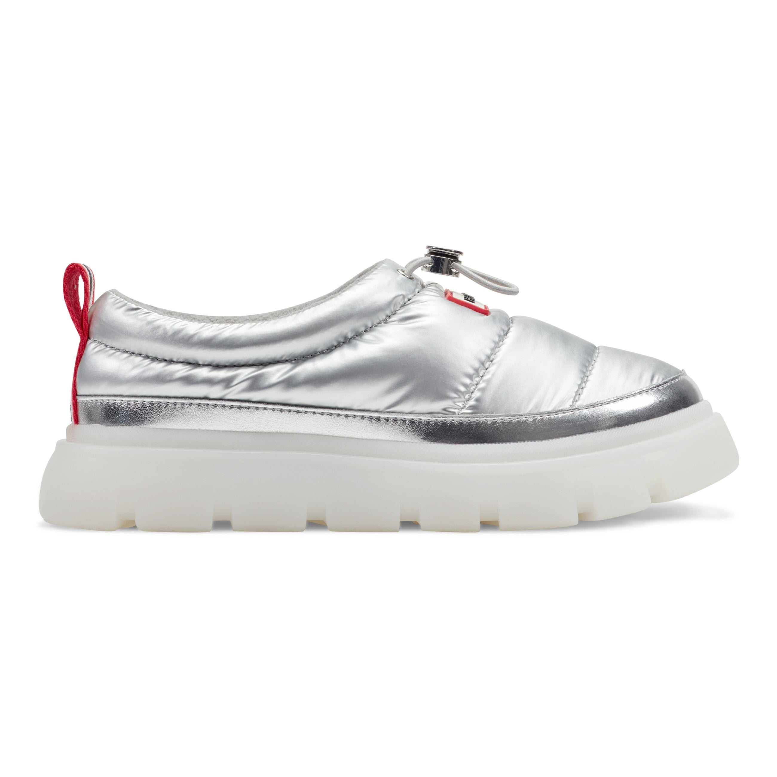 Hunter Womens Madi Insulated Water Resistant Slip-on Mules Shoes Silver HWMADI4 040