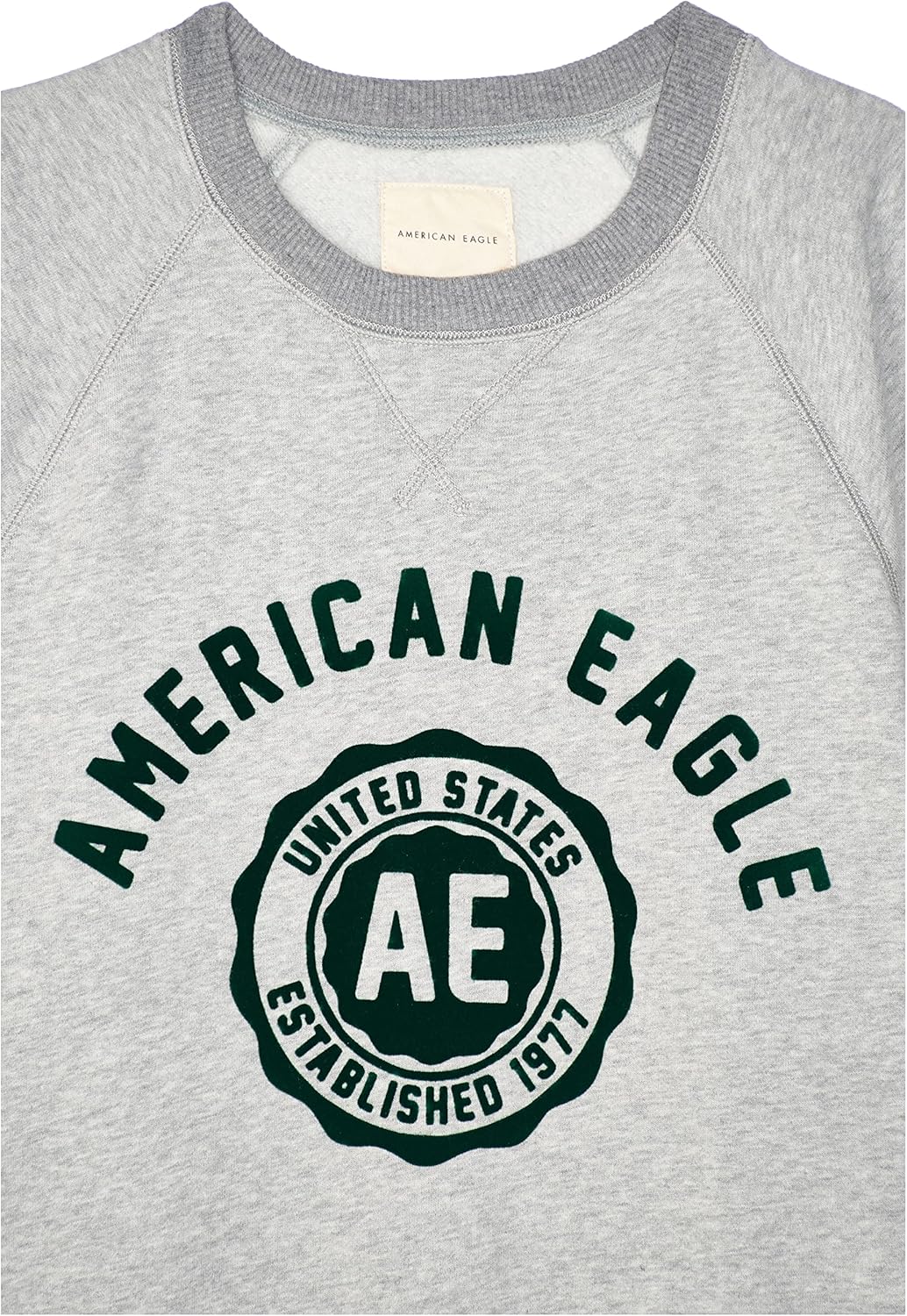 American Eagle Women's Oversized Crewneck Sweatshirt Heather Grey 04514571772 A1