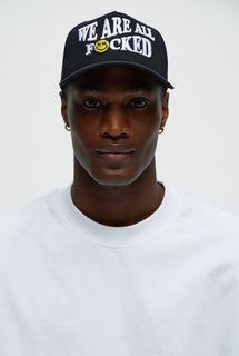 Fashion Nova Mens We're All Smiles Snapback Hat Black 28661EVG