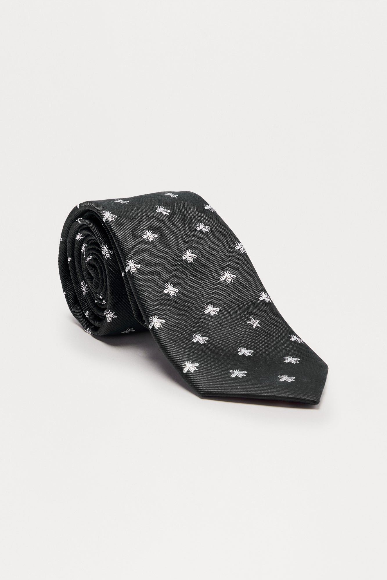Fashion Nova Tailored Thread Patterned Tie Black