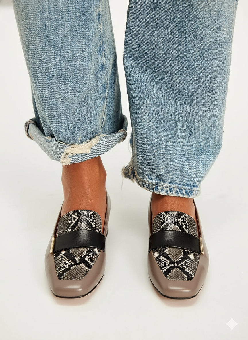 Rockport Women's Total Motion Esma Loafer Heel Dover Taupe CI7269