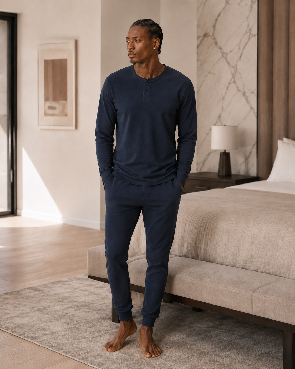 BRIXTON Fargo Long Underwear Set Navy 5125