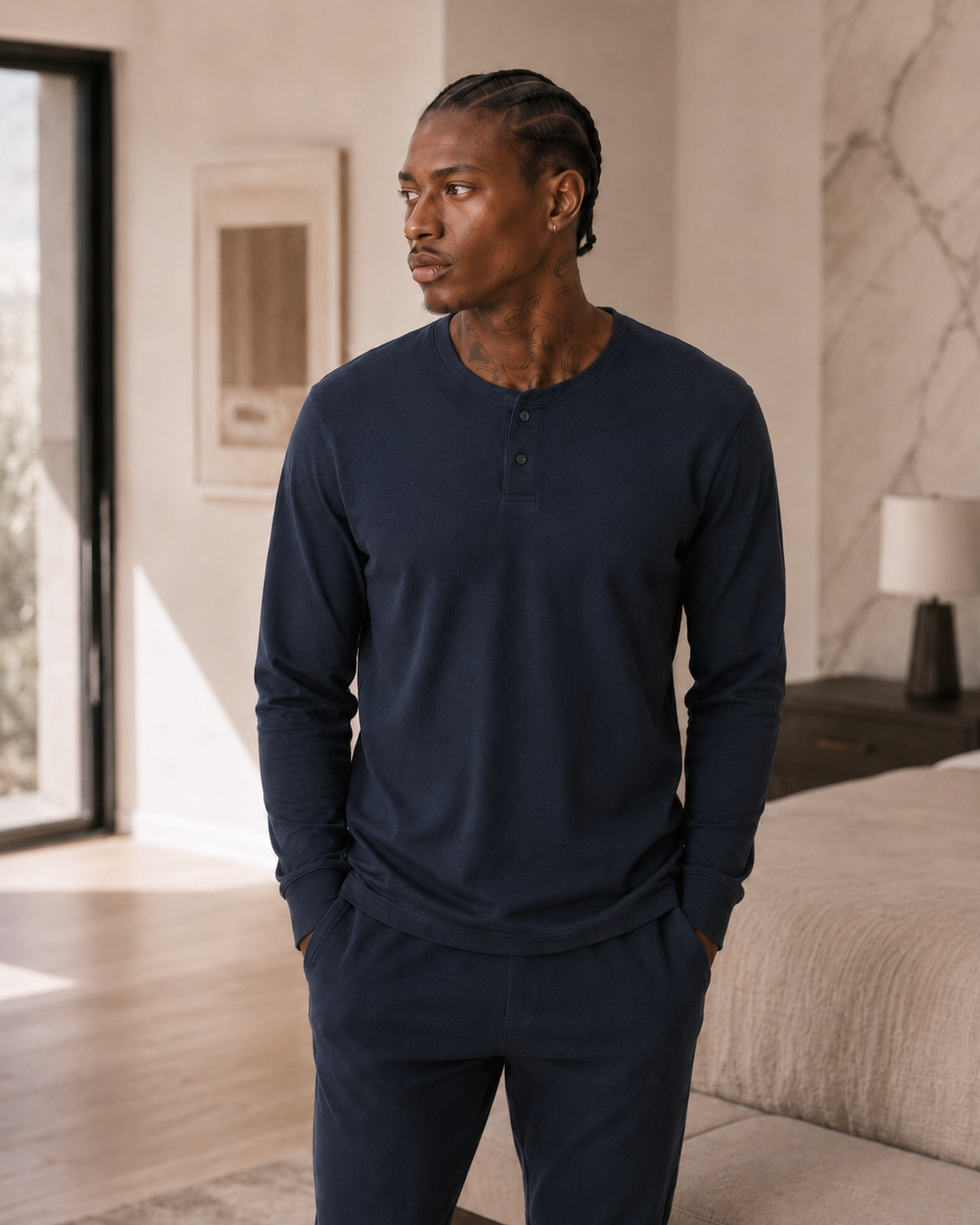 BRIXTON Fargo Long Underwear Set Navy 5125