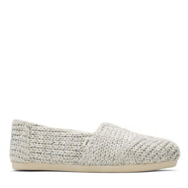 Toms Women's Alpargata Flat White Cozy Sweater Knit 10016743