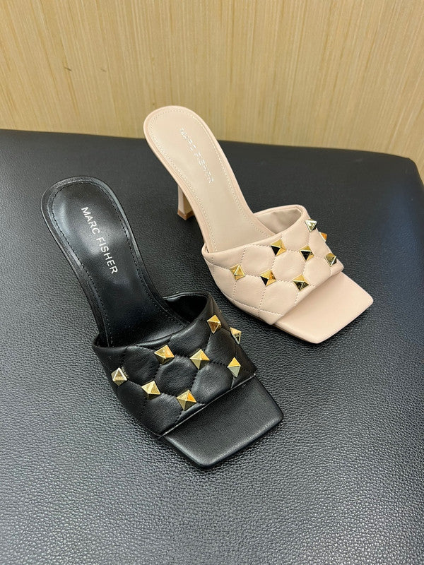 Marc Fisher Women's Dacorin High Heel Slide Sandal Light Natural 105363