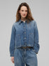 Tommy Jeans Womens Tie-Hem Denim Chore Jacket Denim Medium DW22871 900 1A5
