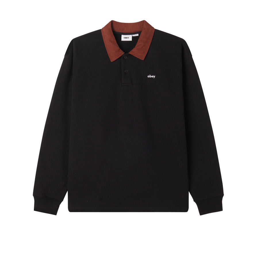 Obey Palo Fleece Polo Black 111620095 BLK