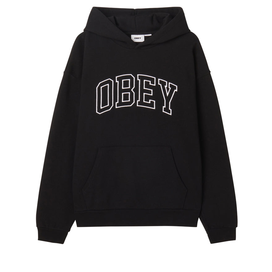 Obey Collegiate Extra Heavy Hood 2 Black 112470227 BLK