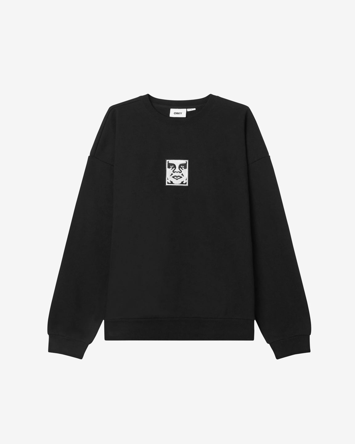 Obey Icon Extra Heavy Crewneck II Black 112480139 BLK