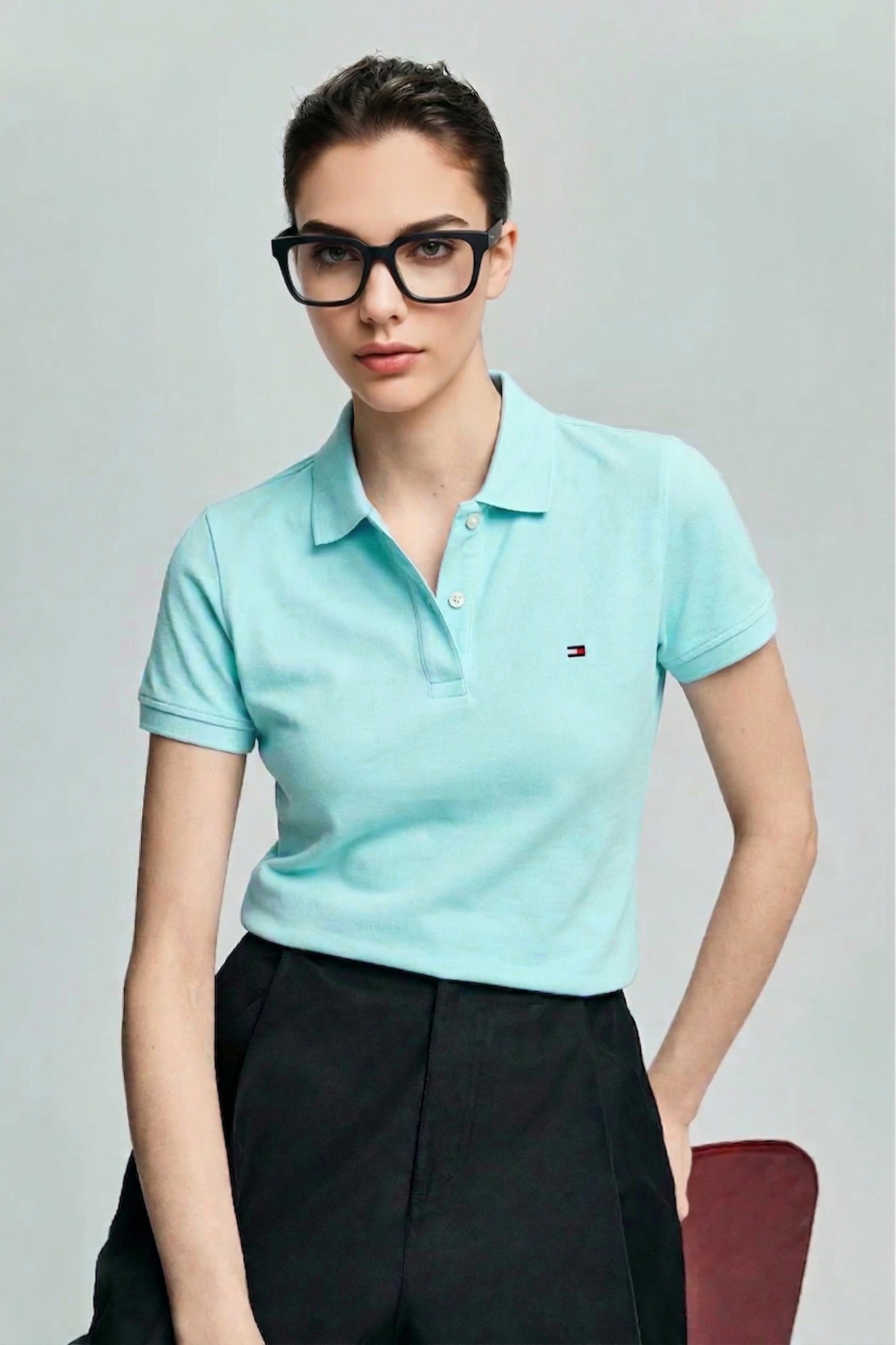 Tommy Hilfiger Men's Richard Short Sleeve Polo Cf Blue Aqua 78J8750 441