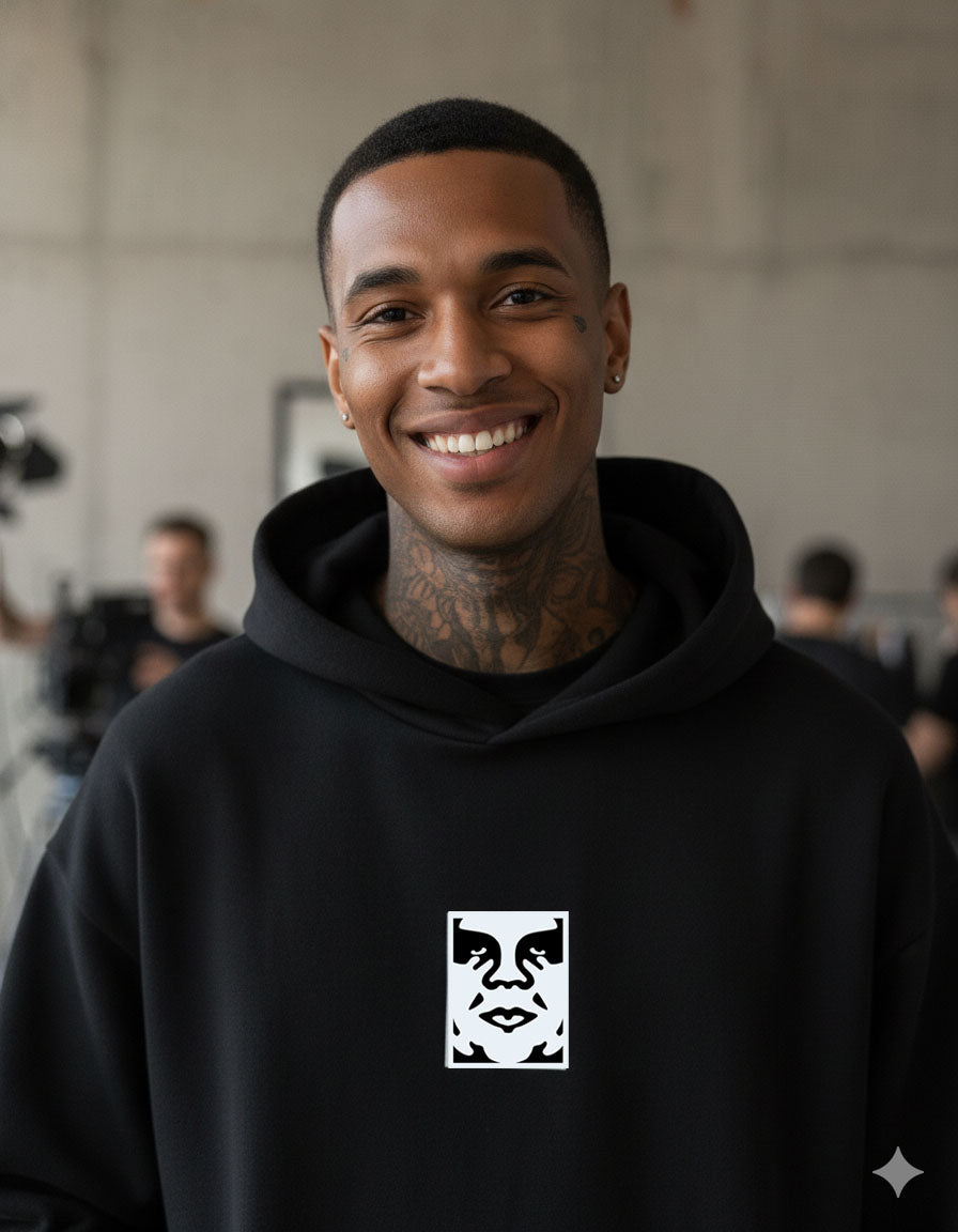 Obey Icom Extra Heavy Hood 2 Black 112470196 BLK