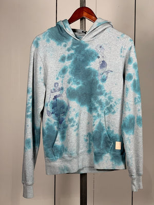 Scotch&Soda Tattoo Inspired Hoodie Blue Multi 1304-09.40025 BLU - APLAZE