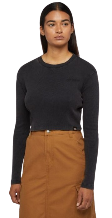 Dickies Women’s Plentywood Long Sleeve Tee Acid Wash Black A866EH86