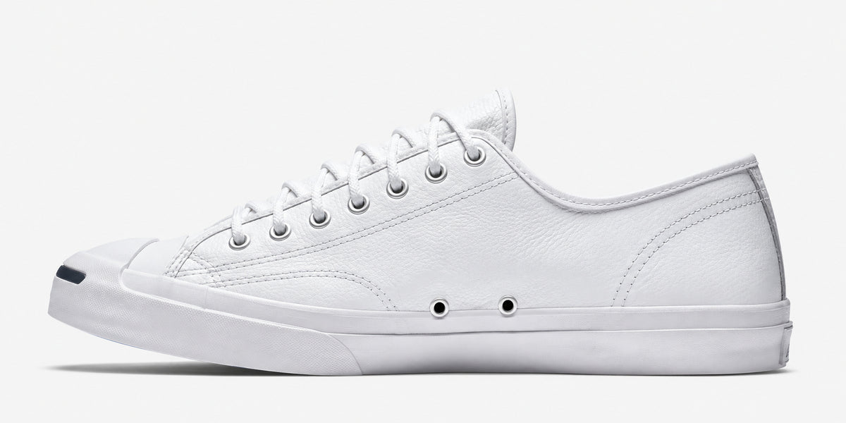 CONVERSE Jack Purcell Tumbled Leather Low Top White 147575C