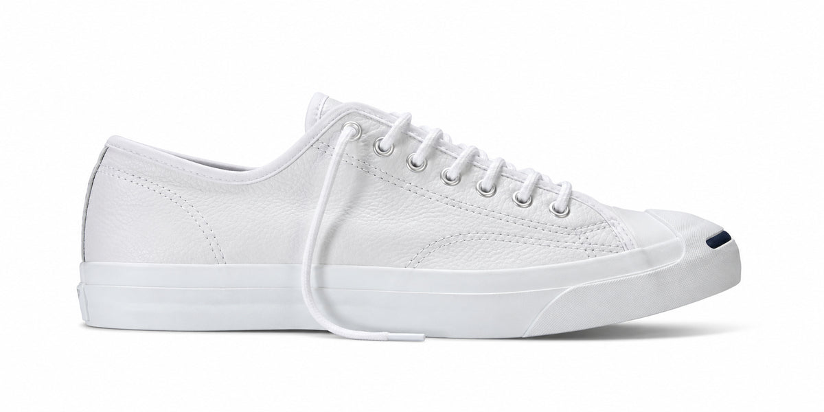 CONVERSE Jack Purcell Tumbled Leather Low Top White 147575C