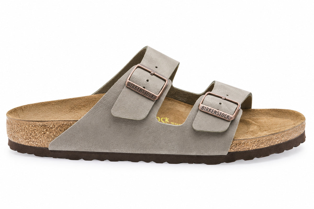 Birkenstock Arizona Birkibuc in Stone 151211