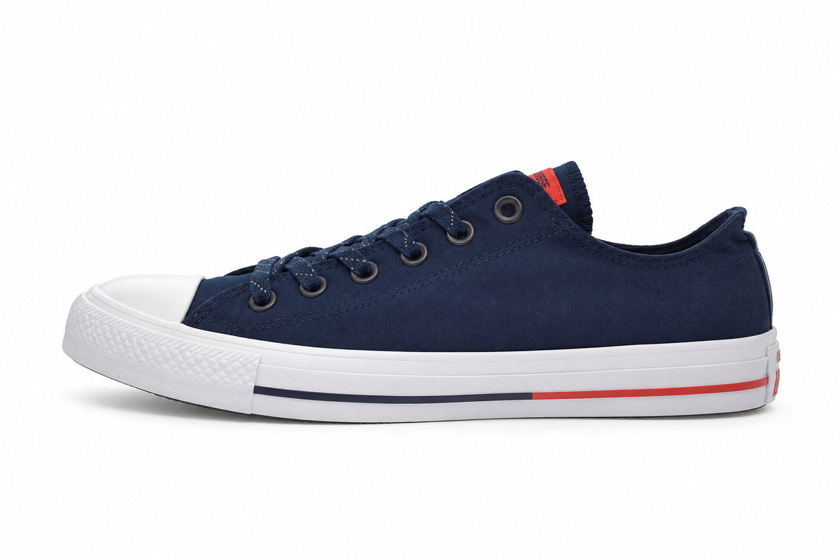 CONVERSE Chuck Taylor All Star Low Top Shoreline Obsidian/White/Signal Red 153797F