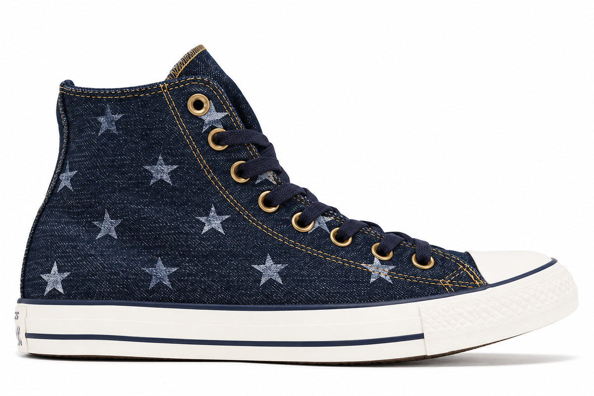 CONVERSE Chuck Taylor All Star Americana Flag Print Sneaker Inked/Egret/DarkDenim 153914C