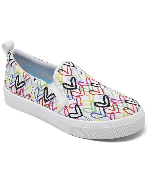 Skechers Women's Skechers X James Goldcrown Street Poppy Slip-on Casual Sneakers from Finish Line White/Multi 155503 WMLT