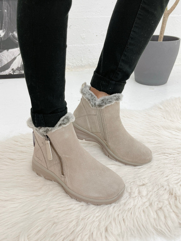 Skechers Women's Relaxed Fit: Easy Going - High Zip Boots from Finish Line Mushroom 167108 MUSH