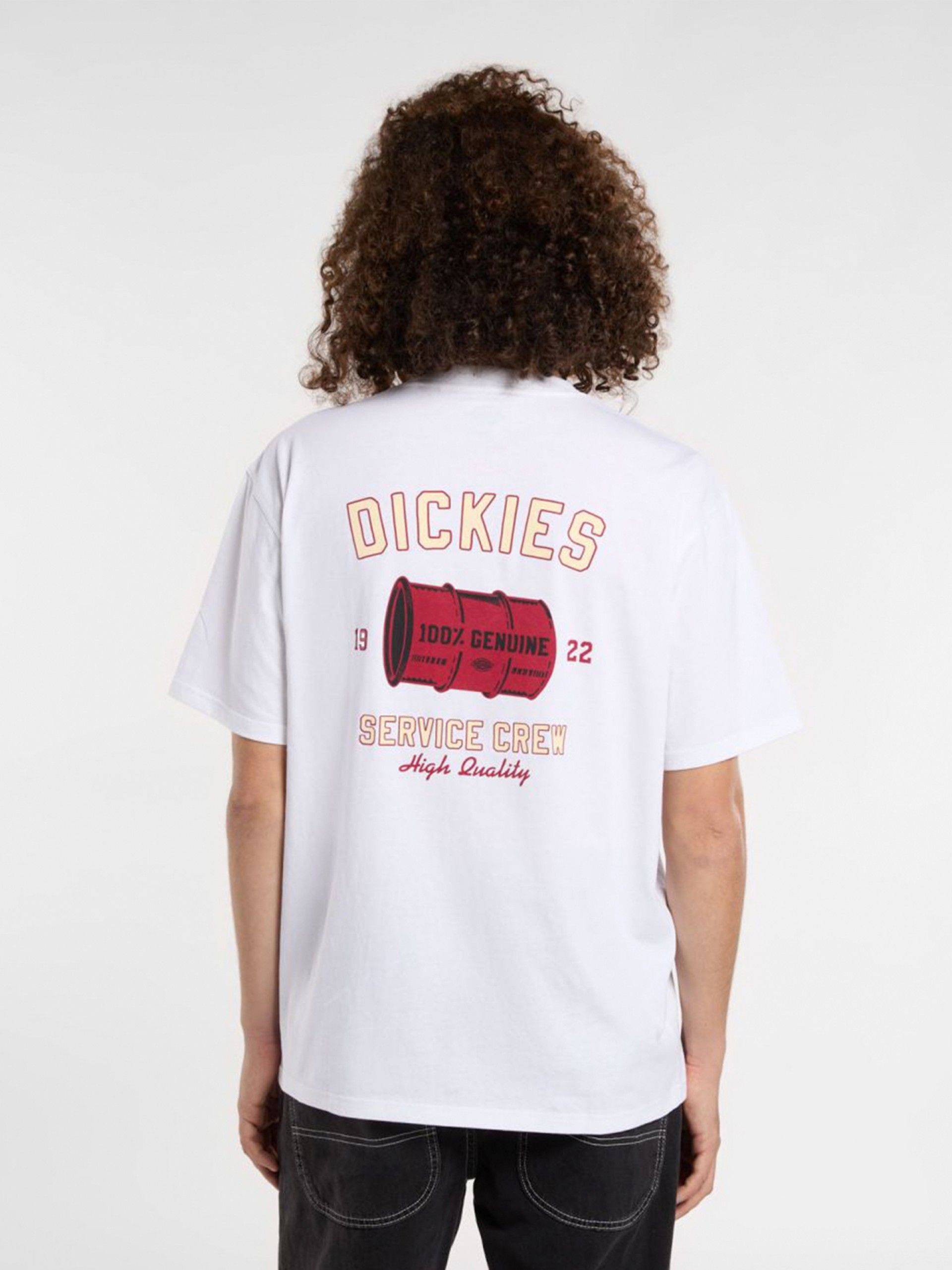Dickies Mens Service Crew T-Shirt White A4Z8T0WH
